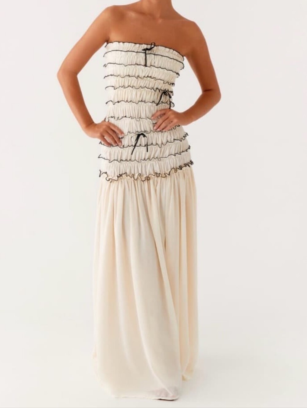 Peppermayo Zariah Maxi Dress Ivory